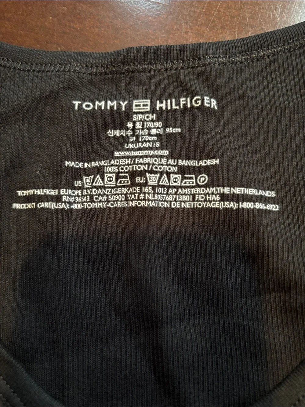 Tommy Hilfiger 3 Pack Black Cotton Tanks NWT